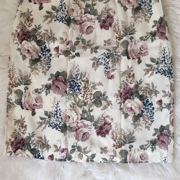 Vintage La Belle 90s 1990s Floral Pencil High Wais - Picture 3 of 8